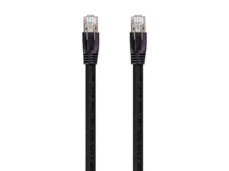 Monoprice 131097 Cat8 Ethernet Network Cable - 5 feet - Black | 2GHz, 40G, 24AWG, S/FTP - Entegrade Series - Image 1